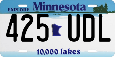 MN license plate 425UDL