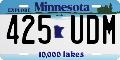 MN license plate 425UDM