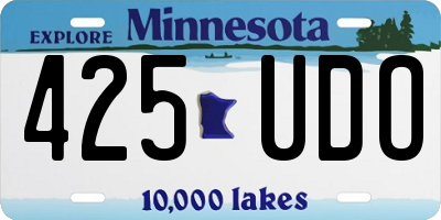 MN license plate 425UDO