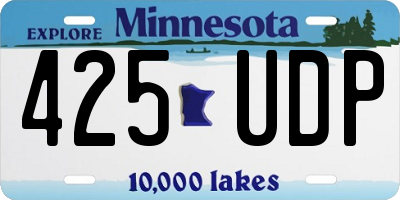 MN license plate 425UDP