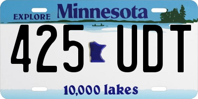 MN license plate 425UDT