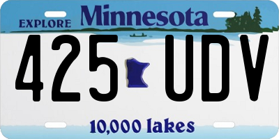 MN license plate 425UDV