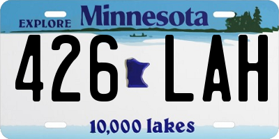 MN license plate 426LAH