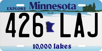 MN license plate 426LAJ