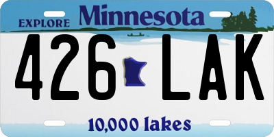 MN license plate 426LAK