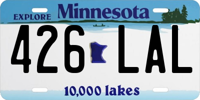 MN license plate 426LAL