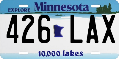 MN license plate 426LAX