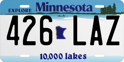 MN license plate 426LAZ