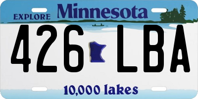 MN license plate 426LBA