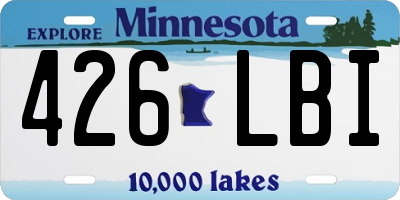 MN license plate 426LBI