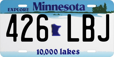 MN license plate 426LBJ