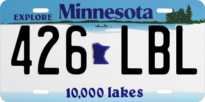 MN license plate 426LBL