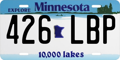 MN license plate 426LBP