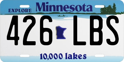 MN license plate 426LBS