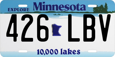 MN license plate 426LBV