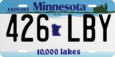 MN license plate 426LBY