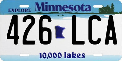 MN license plate 426LCA
