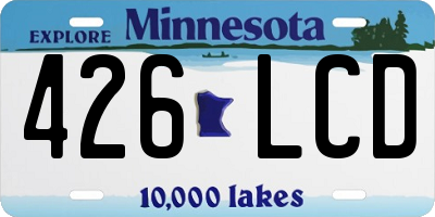 MN license plate 426LCD
