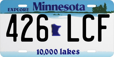 MN license plate 426LCF