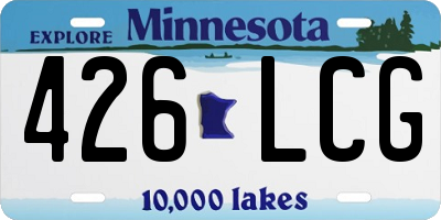 MN license plate 426LCG