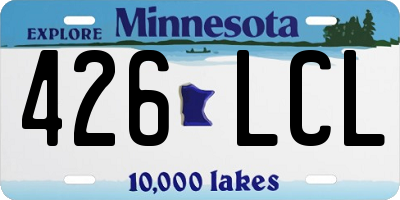 MN license plate 426LCL