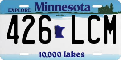 MN license plate 426LCM