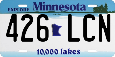 MN license plate 426LCN