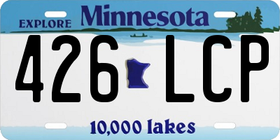 MN license plate 426LCP