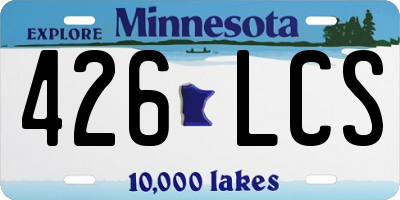 MN license plate 426LCS