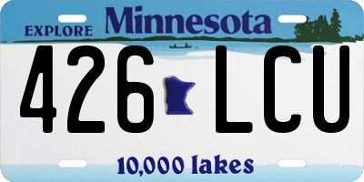 MN license plate 426LCU