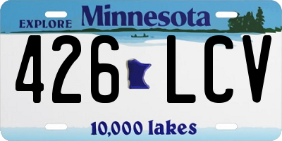 MN license plate 426LCV