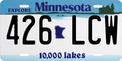 MN license plate 426LCW