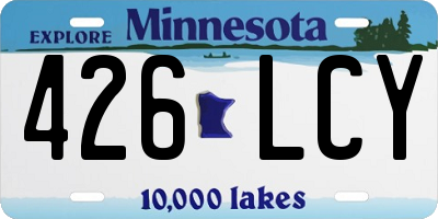 MN license plate 426LCY