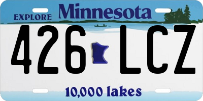 MN license plate 426LCZ