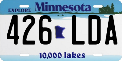 MN license plate 426LDA