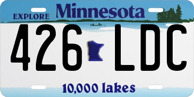 MN license plate 426LDC