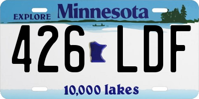 MN license plate 426LDF