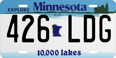 MN license plate 426LDG