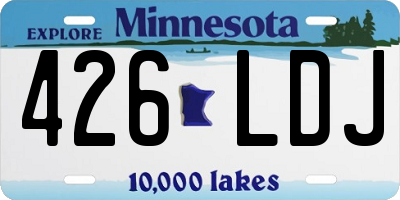 MN license plate 426LDJ