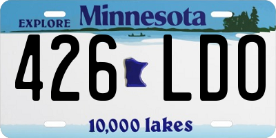 MN license plate 426LDO