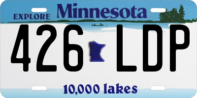 MN license plate 426LDP