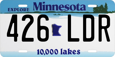MN license plate 426LDR