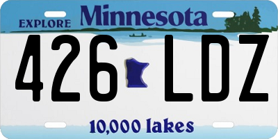 MN license plate 426LDZ