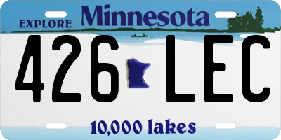 MN license plate 426LEC