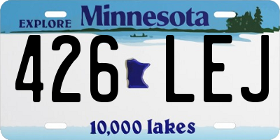 MN license plate 426LEJ