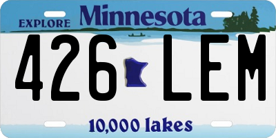 MN license plate 426LEM
