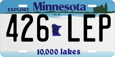 MN license plate 426LEP