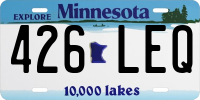 MN license plate 426LEQ