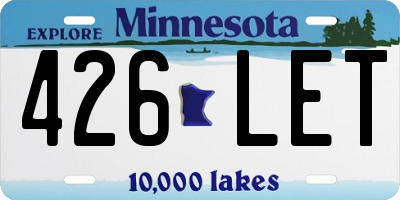 MN license plate 426LET