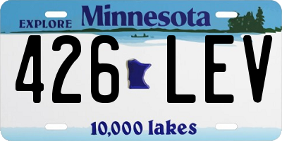 MN license plate 426LEV